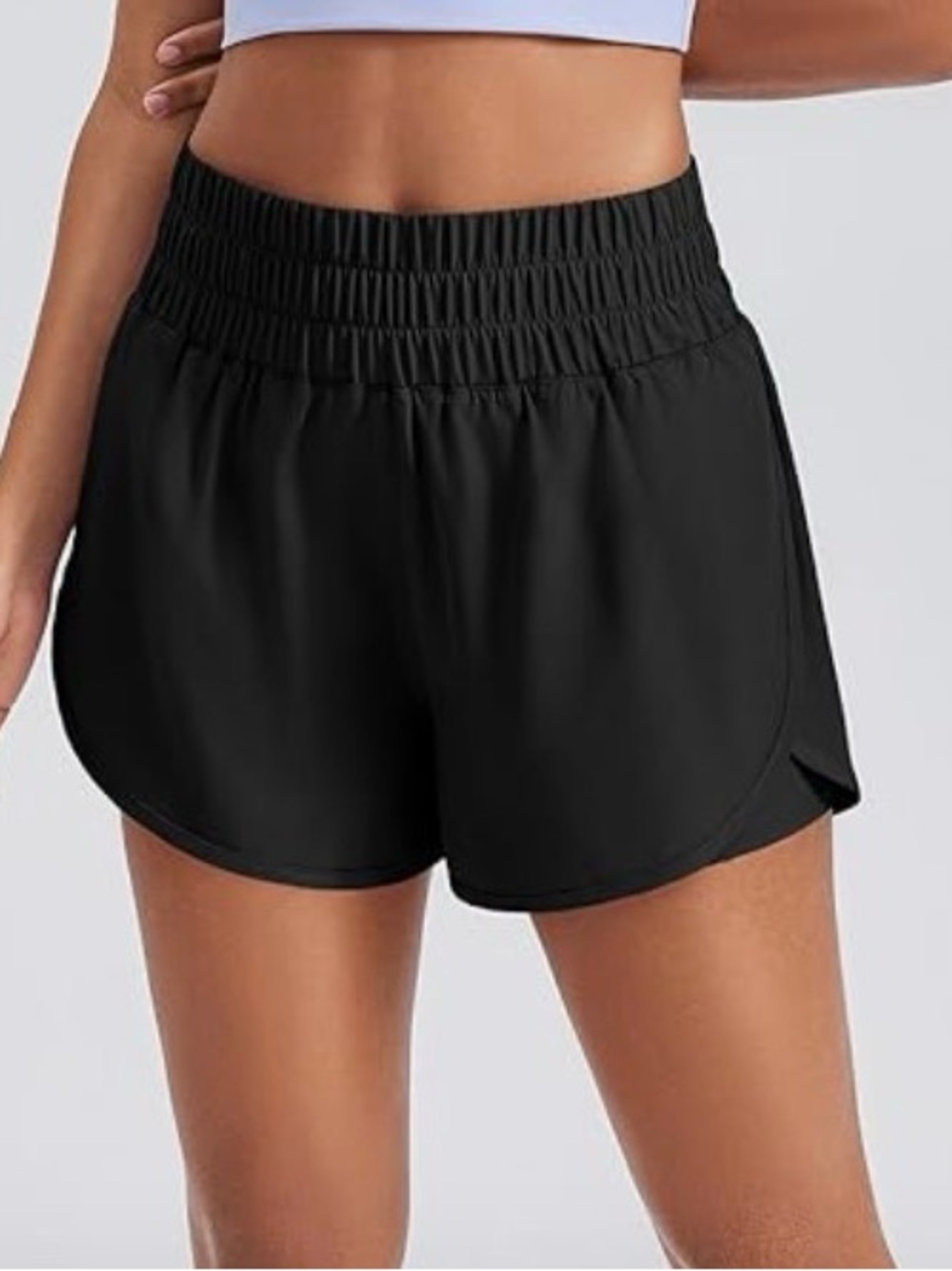 NWOT Women's High-Waist Black Athletic Shorts SIZE 2xl